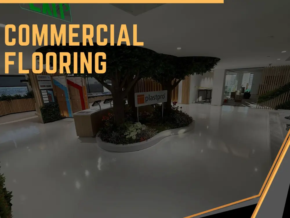 Epoxy-coated sales floor at a Santa Clarita commercial space