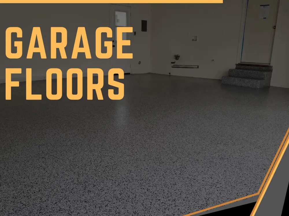 Two-car garage in Santa Clarita finished with a full-flake epoxy system
