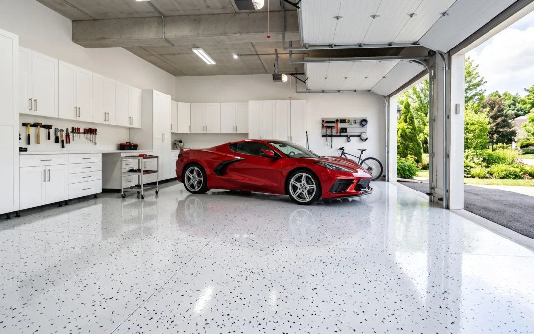 White Garage Floor Epoxy Design Ideas
